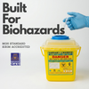 Biopak Yellow Sharp Bin Cube | Biohazard Medical Sharps Container Medical Waste Disposal Bin