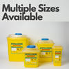 Biopak Yellow Sharp Bin Cube | Biohazard Medical Sharps Container Medical Waste Disposal Bin