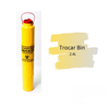 Tenacare Biohazard Trocar Bin 2.4L | Tall Medical Sharps Container for Surgical Instruments
