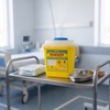 Biopak Yellow Sharp Bin Cube | Biohazard Medical Sharps Container Medical Waste Disposal Bin