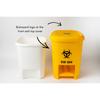 Tenacare PVC Yellow Pedal Bin | Hands-Free Biohazard Clinical Waste Dustbin
