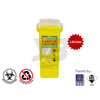 Biopak Yellow Sharp Bin Cube | Biohazard Medical Sharps Container Medical Waste Disposal Bin For Laboratories, Hospitals, & Clinics