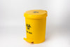 Tenacare PVC Yellow Pedal Bin | Hands-Free Biohazard Clinical Waste Dustbin