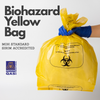 Tenacare Biohazard Yellow Bag 10 pcs/pack | Medical Clinical Waste Disposal Bag