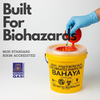 Tenacare Round Yellow Sharps Bin | Biohazard Medical Sharps Container Medical Waste Disposal Bin