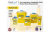 Biopak Yellow Sharp Bin Cube | Biohazard Medical Sharps Container Medical Waste Disposal Bin For Laboratories, Hospitals, & Clinics