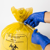 yellow infectious waste bag