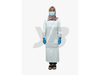 White Hospital Ward Apron Poly-Cotton Free Size for Nurses and Caregivers | Apron Putih Wad Hospital Poli-Kapas Saiz Bebas untuk Jururawat dan Penjaga