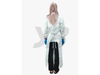 White Hospital Ward Apron Poly-Cotton Free Size for Nurses and Caregivers | Apron Putih Wad Hospital Poli-Kapas Saiz Bebas untuk Jururawat dan Penjaga