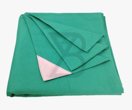 Hospital Green Double Wrapper With Light Pink Mark